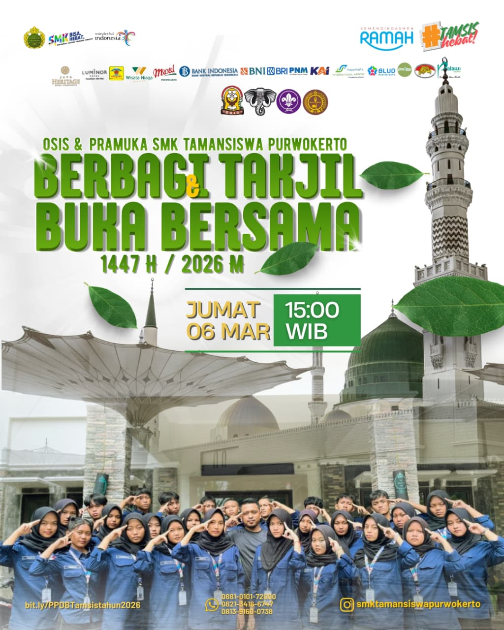 Berbagi Takjil dan Buka Bersama Osis dan Pramuka SMK Tamansiswa Purwokerto